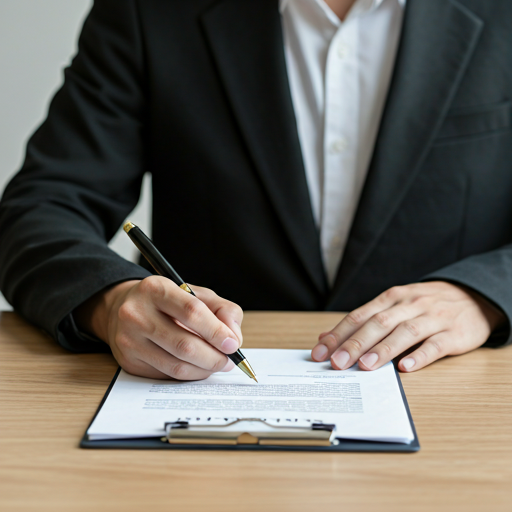 Assinatura de contrato em escritório de advocacia no Brasil